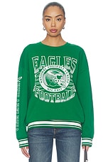 Eagles Striped Rib Crew Sweatshirt - thumbnail 4