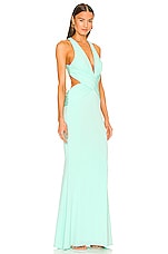 Katie May Secret Agent Gown in Supercharged Mint | REVOLVE