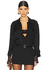 Kiki de Montparnasse Exposed Glove Blouse in Black REVOLVE