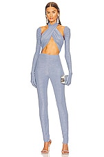 Product image of Kim Shui Glitter Wrap Jumpsuit. Click to view full details