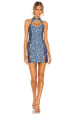 Denim Mini Combo Dress - thumbnail 4