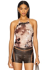 Sequin Halter Top
