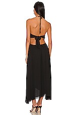 Krisa Maison Cutout Handkerchief Maxi Dress In Black | REVOLVE