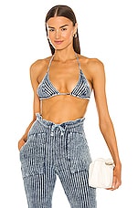 Product image of Knorts Denim Knitwear Knorts Knit Denim Barely Bikini Top. Click to view full details