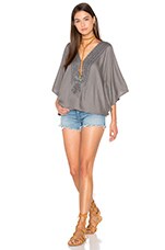 The Sophie Bubble Sleeve Maxi Caftan in Metallic Jacquard main image 1
