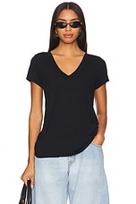 Short Sleeve Low V Neck Bf Tee