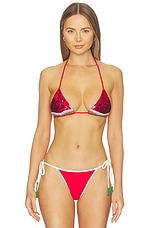 Watermelon Slice Triangle Bikini Top - thumbnail 4