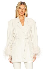 Product image of LAMARQUE Galia Oversized Faux Leather Blazer. Click to view full details