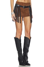 Shann Belted Micro Suede Skirt - thumbnail 5