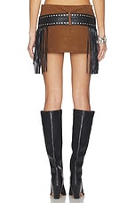 Shann Belted Micro Suede Skirt - thumbnail 7