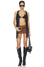Shann Belted Micro Suede Skirt - thumbnail 8