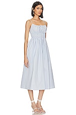 L'Academie Ari Poplin Midi Dress in Sky Blue | REVOLVE