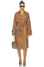 By Marianna Dara Suede Trench Coat