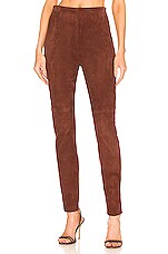 Product image of L'Academie Suede Leather Legging. Click to view full details