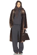 Cairo Faux Fur Coat - thumbnail 4