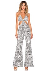 Line & Dot Disco Jumpsuit in Cookie Cream