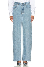 Bubble Embroidered Straight Leg Jeans
