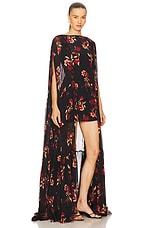 Coralia Gathered Cape Dress - thumbnail 5