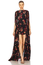 Coralia Gathered Cape Dress - thumbnail 7