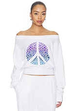 Bronwyn Off The Shoulder Sweatshirt - thumbnail 4