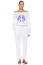 Bronwyn Off The Shoulder Sweatshirt - thumbnail 7