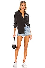 Sloane Nailhead Skull Button Up Denim Shirt - thumbnail 8