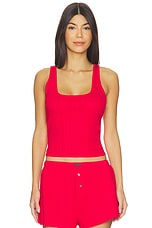 Pointelle Scoop Neck Tank - thumbnail 4