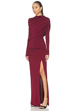 Asymmetrical Shawl Draped Gown - thumbnail 5