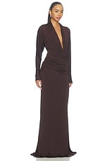 Printed Jersey Dolman Cowl Neck Gown - thumbnail 5