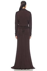 Printed Jersey Dolman Cowl Neck Gown - thumbnail 6