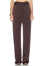 Lightweight Satin High Waisted Belted Pant - thumbnail 4