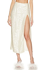 Product image of Lapointe Sequin Viscose High Waist Slit Skirt. Click to view full details