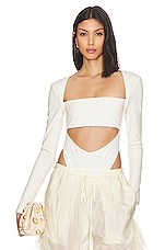 Stretch Scuba Long Sleeve Bandeau Bodysuit