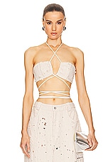 Denim Tie Bra Top