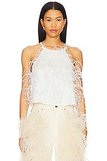 Satin Halter Cami With Feather