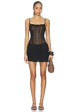 Oliviyah Wavy Knit Mini Dress - thumbnail 4