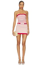 Maeve Strapless Stripe Mini Dress - thumbnail 4