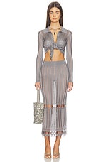 Francie Metallic Knit Maxi Skirt - thumbnail 8