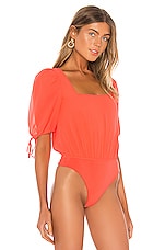 Lovers And Friends Stardust Bodysuit In Coral Red Revolve