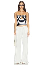 Ebony Stripe Knit Tube Top - thumbnail 7