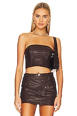 Product image of LPA Germano Faux Leather Tube Top. Click to view full details