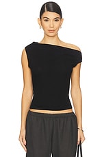 Lauren Ruched Asymmetrical Shoulder Top