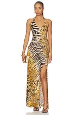 Tigressa Ring Halter Long Dress - thumbnail 4