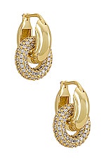 Pave Interlock Hoops