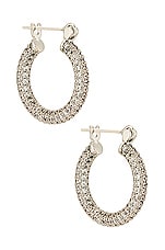 Product image of Luv AJ Pave Baby Skinny Amalfi Hoops. Click to view full details