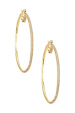 Product image of Luv AJ The Stardust Pave Hoops. Click to view full details