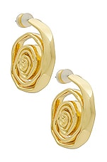Product image of Luv AJ Rosette Coil Earrings. Click to view full details