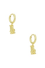 Mlb Dodgers Logo Charm Hoops