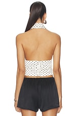 Marina Top in Black & Cream Polka Dot - thumbnail 6