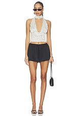 Marina Top in Black & Cream Polka Dot - thumbnail 7
